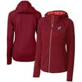 thumbnail image 1 of Women's Cutter & Buck  Heather Red Reading Phillies Mainsail Sweater Knit Raglan Full-Zip Hoodie, 1 of 3