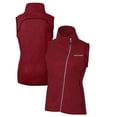 thumbnail image 1 of Women's Cutter & Buck Heather Red THE PLAYERS Mainsail Sweater-Knit Full-Zip Asymmetrical Vest, 1 of 3
