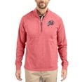 thumbnail image 1 of Women's-Cutter & Buck  Heather Red Utah Utes Adapt Eco Knit Stretch Recycled DryTec Raglan Quarter-Zip Pullover, 1 of 2