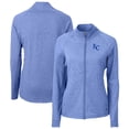 thumbnail image 1 of Women's Cutter & Buck Heather Royal Kansas City Royals Adapt Eco Knit Raglan Full-Zip Jacket, 1 of 3