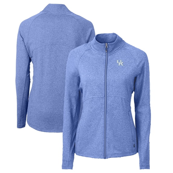 Women's Cutter & Buck Heather Royal Kentucky Wildcats Adapt Eco Knit Heather Recycled Full-Zip Jacket