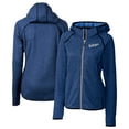 thumbnail image 1 of Women's Cutter & Buck  Heather Royal Los Angeles Dodgers City Connect Mainsail Full-Zip Hooded Jacket, 1 of 3