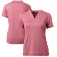thumbnail image 1 of Women's Cutter & Buck Heather Scarlet Ohio State Buckeyes Forge Blade V-Neck Top, 1 of 3