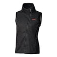 thumbnail image 1 of Women's Cutter & Buck Heathered Charcoal UConn Huskies Wordmark Mainsail Full-Zip Vest, 1 of 1
