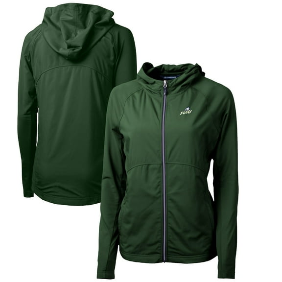 Women's Cutter & Buck Hunter Green Florida Gulf Coast Eagles Adapt Eco Knit Full-Zip Hoodie