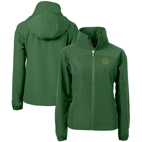 Women's Cutter & Buck Hunter Green Notre Dame Fighting Irish Play Like A Champion Today Charter Eco Recycled Full-Zip