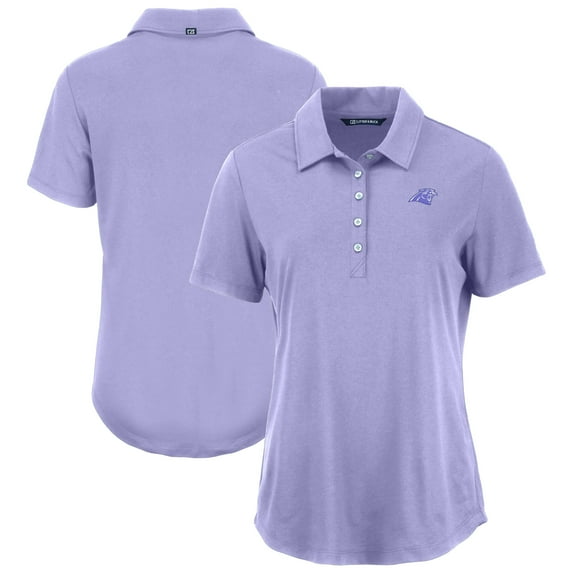 Women's Cutter & Buck Lavender Carolina Panthers Coastline Epic Comfort Eco Recycled Polo