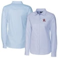 thumbnail image 1 of Women's Cutter & Buck  Light Blue Frisco RoughRiders Stretch Oxford Stripe Long Sleeve Button-Up Dress Shirt, 1 of 3