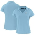 thumbnail image 1 of Women's Cutter & Buck  Light Blue Houston Oilers Throwback Daybreak Eco Recycled V-Neck Polo, 1 of 3