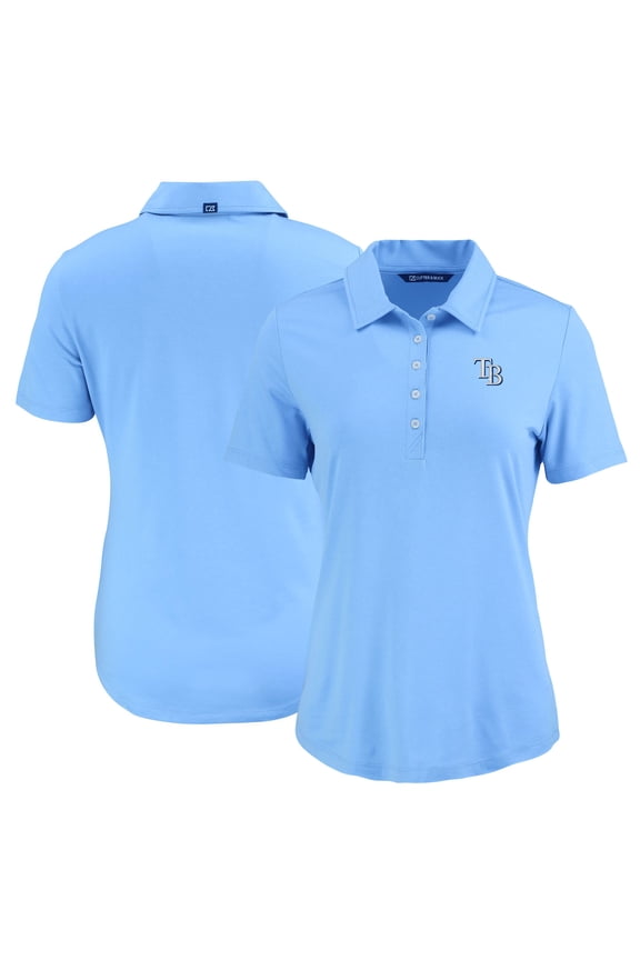 Women's Cutter & Buck Light Blue Tampa Bay Rays Coastline Epic Comfort Eco Recycled Polo
