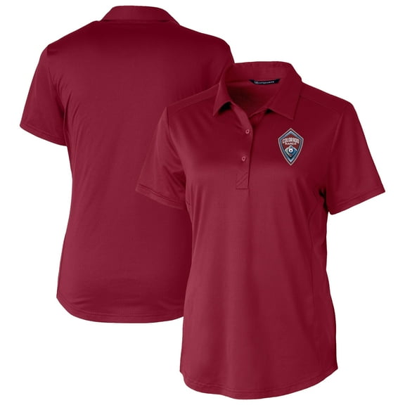 Women's-Cutter & Buck  Maroon Colorado Rapids Prospect Eco Textured Stretch Recycled Polo