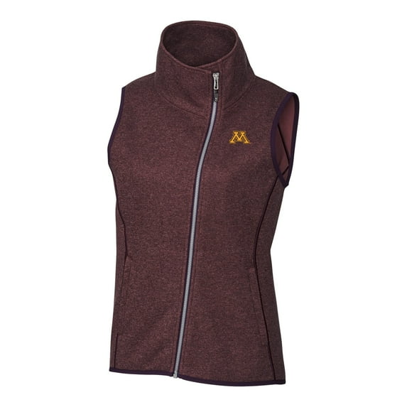 Women's Cutter & Buck Maroon Minnesota Golden Gophers Mainsail Full-Zip Vest