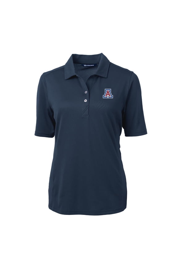 Women's Cutter & Buck Navy Arizona Wildcats Virtue Eco Pique Recycled Polo