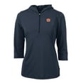 thumbnail image 1 of Women's Cutter & Buck Navy Auburn Tigers Virtue Eco Pique 3/4 Sleeve Half-Zip Pullover Hoodie, 1 of 1
