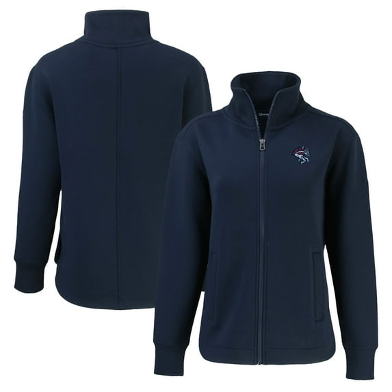 Women's Cutter & Buck Navy Binghamton Rumble Ponies Roam Eco Recycled Full-Zip Jacket