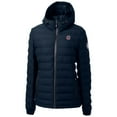 thumbnail image 1 of Women's Cutter & Buck Navy Chicago Cubs Mission Ridge Repreve Puffer Full-Zip Jacket, 1 of 1