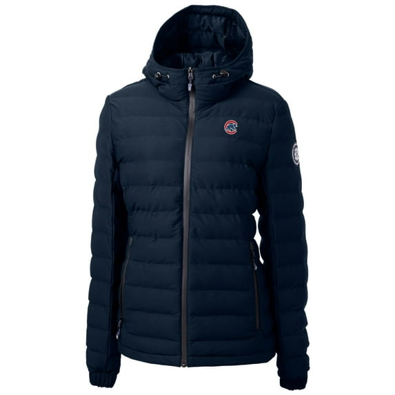 Women's Cutter & Buck Navy Chicago Cubs Mission Ridge Repreve Puffer Full-Zip Jacket
