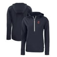 thumbnail image 1 of Women's Cutter & Buck  Navy Cleveland Guardians Daybreak Eco Recycled Half-Zip Hoodie, 1 of 3