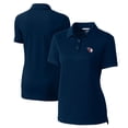 thumbnail image 1 of Women's Cutter & Buck Navy Cleveland Guardians DryTec Advantage Tri-Blend Pique Polo, 1 of 3