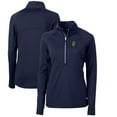 thumbnail image 1 of Women's Cutter & Buck Navy FIU Panthers Adapt Eco Knit Stretch Recycled Half-Zip Pullover Top, 1 of 3