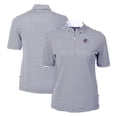 thumbnail image 1 of Women's Cutter & Buck  Navy Fresno State Bulldogs DryTec Virtue Eco Pique Stripe Recycled Polo, 1 of 3