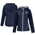 thumbnail image 1 of Women's Cutter & Buck  Navy George Washington University Vault Primaloft Eco Raglan Full-Zip Hybrid Jacket, 1 of 3