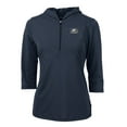 thumbnail image 1 of Women's Cutter & Buck Navy Georgia Southern Eagles Virtue Eco Pique Half-Zip 3/4 Sleeve Pullover Hoodie, 1 of 1