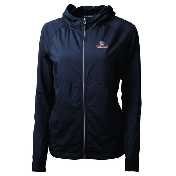 Women's Cutter & Buck Navy Gonzaga Bulldogs Adapt Eco Knit Full-Zip Jacket