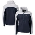 thumbnail image 1 of Women's Cutter & Buck Navy/Gray Cincinnati Reds Charter Eco Recycled Anorak Jacket, 1 of 3