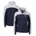 thumbnail image 1 of Women's Cutter & Buck  Navy Howard Bison Charter Eco Recycled Half-Zip Anorak Jacket, 1 of 3
