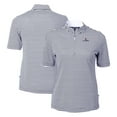 thumbnail image 1 of Women's Cutter & Buck  Navy Illinois Fighting Illini DryTec Virtue Eco Pique Stripe Recycled Polo, 1 of 3