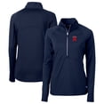 thumbnail image 1 of Women's Cutter & Buck Navy Los Angeles Angels City Connect Adapt Eco Knit Recycled Half-Zip Pullover Top, 1 of 3
