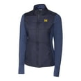 thumbnail image 1 of Women's Cutter & Buck Navy Michigan Wolverines Stealth Full-Zip Jacket, 1 of 1