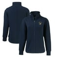 thumbnail image 1 of Women's Cutter & Buck Navy Milwaukee Brewers Roam Eco Recycled Full-Zip Jacket, 1 of 3