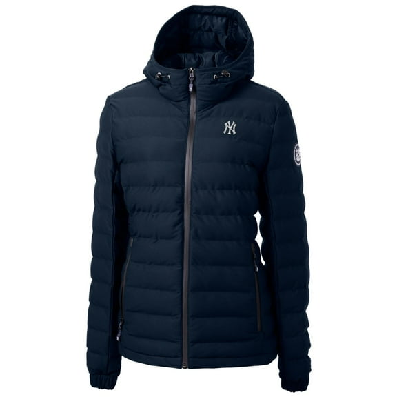 Women's Cutter & Buck Navy New York Yankees Mission Ridge Repreve Puffer Full-Zip Jacket