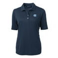thumbnail image 1 of Women's Cutter & Buck Navy North Carolina Tar Heels Virtue Eco Pique Recycled Polo, 1 of 1
