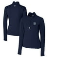 thumbnail image 1 of Women's Cutter & Buck Navy Penn State Nittany Lions Traverse Stretch Quarter-Zip Pullover Top, 1 of 3