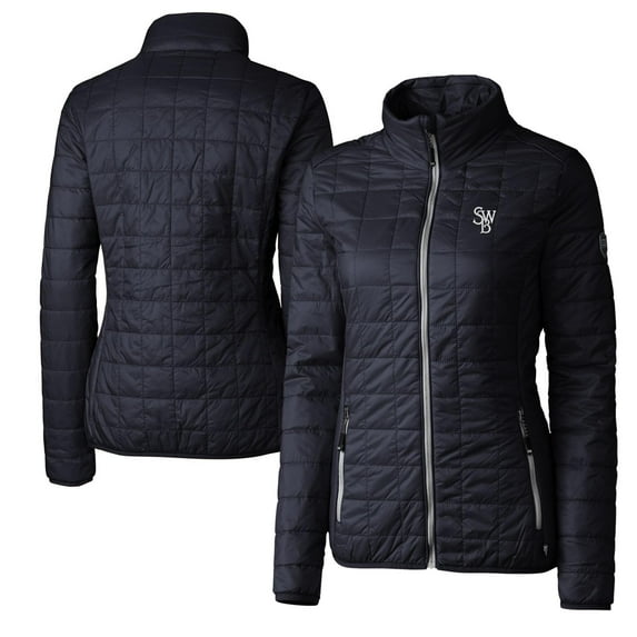Women's Cutter & Buck Navy Scranton Wilkes-Barre RailRiders Rainier Primaloft Eco Full-Zip Jacket