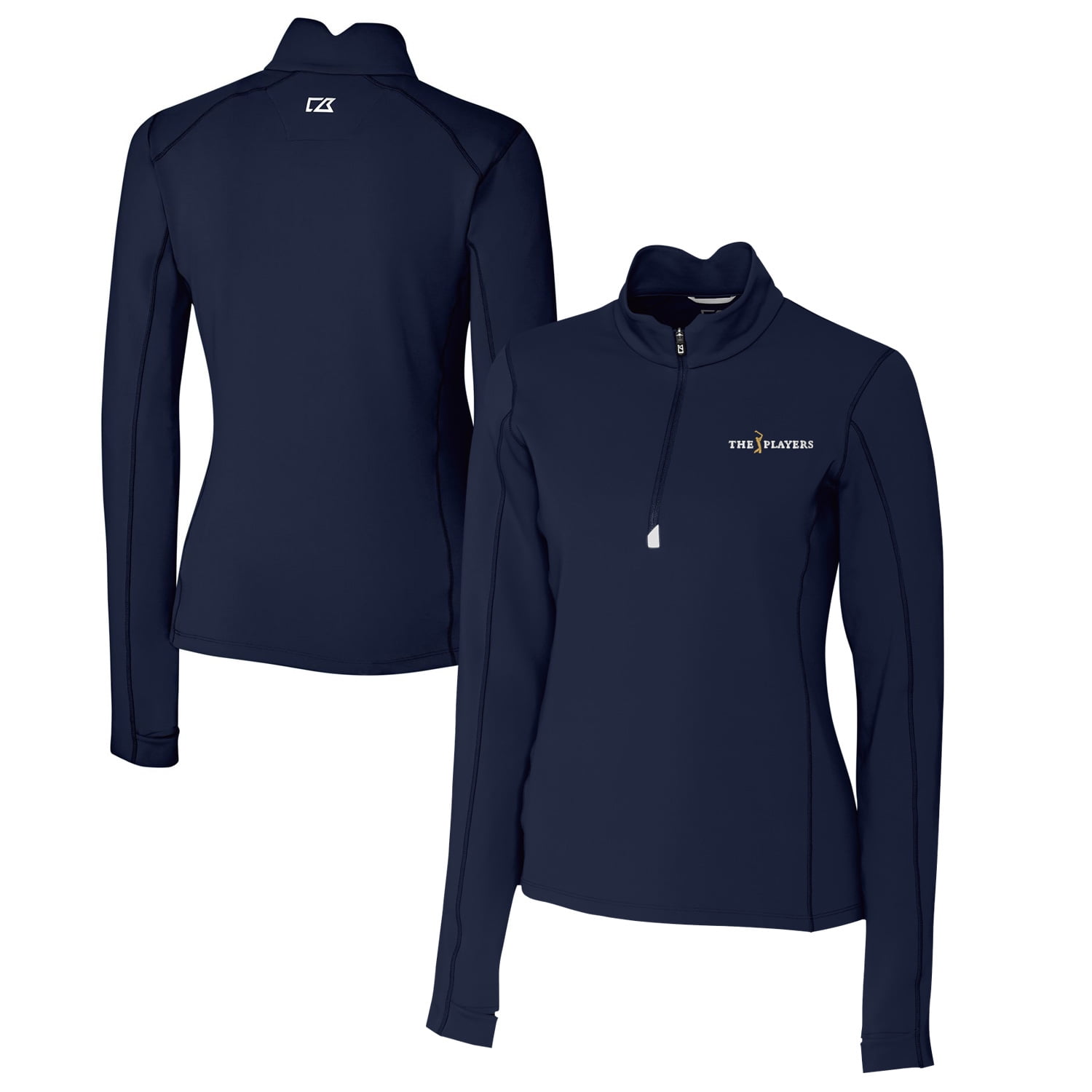 Women's Cutter & Buck Navy THE PLAYERS DryTec Traverse Stretch Quarter