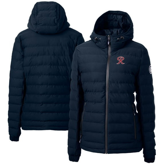 Women's Cutter & Buck Navy Tacoma Rainiers Mission Ridge Repreve Puffer Full-Zip Jacket