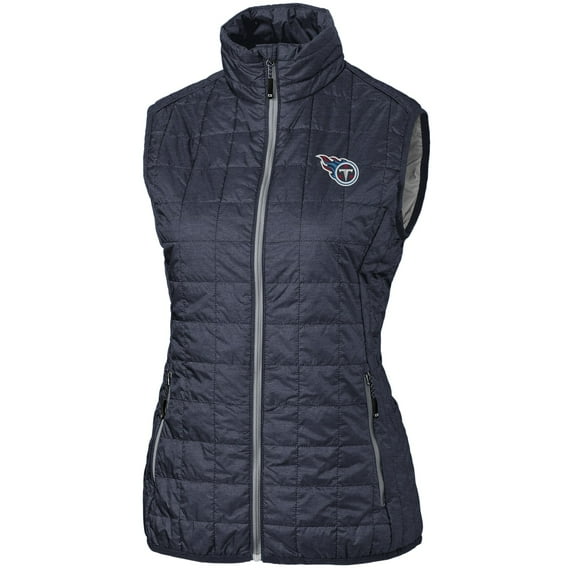 Women's Cutter & Buck Navy Tennessee Titans Rainier PrimaLoft Eco Full-Zip Vest