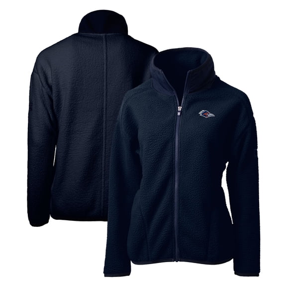 Women's Cutter & Buck Navy UTSA Roadrunners Cascade Eco Sherpa Full-Zip Fleece Jacket