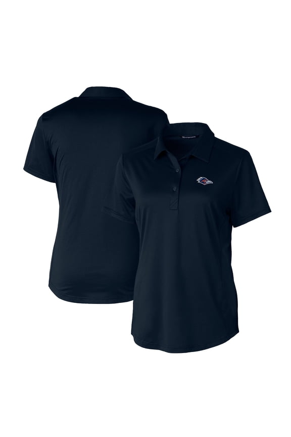 Women's Cutter & Buck Navy UTSA Roadrunners DryTec Prospect Textured Stretch Polo