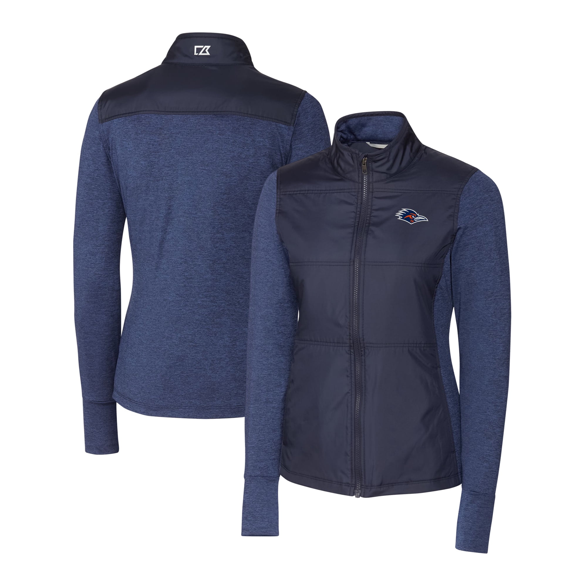 Utsa Jacket Women's Cutter & Buck Navy UTSA Roadrunners DryTec Stealth Hybrid ...