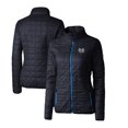 thumbnail image 1 of Women's Cutter & Buck Navy Utah State Aggies Rainier Eco Insulated Puffer Full-Zip Jacket, 1 of 3