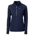 thumbnail image 1 of Women's Cutter & Buck Navy Villanova Wildcats Adapt Eco Knit Half-Zip Pullover Jacket, 1 of 1