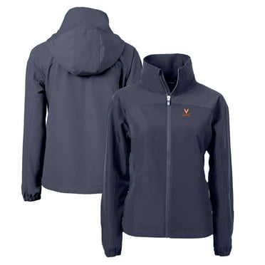 Women's Cutter & Buck  Navy Virginia Cavaliers Charter Eco Recycled Full-Zip Jacket