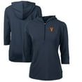 thumbnail image 1 of Women's Cutter & Buck Navy Virginia Cavaliers Vintage Vault Virtue Eco Pique Recycled Half-Zip Pullover Hoodie, 1 of 3
