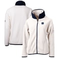thumbnail image 1 of Women's Cutter & Buck Oatmeal New Hampshire Wildcats Cascade Eco Sherpa Fleece Full-Zip Jacket, 1 of 3