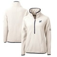thumbnail image 1 of Women's Cutter & Buck Oatmeal Reading Fightin Phils Cascade Eco Sherpa Fleece Half-Zip Jacket, 1 of 3